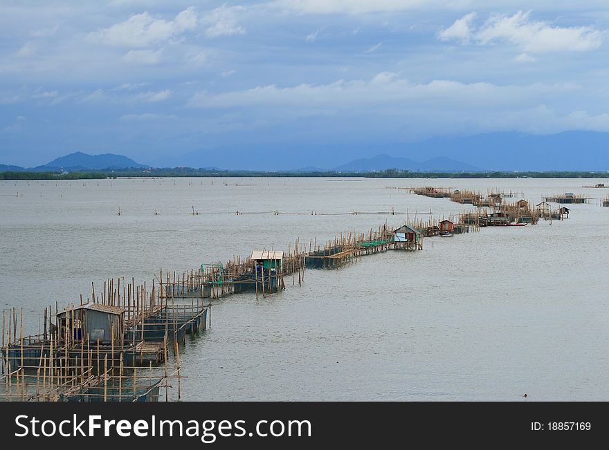 Fisherman village in eastern Thailand