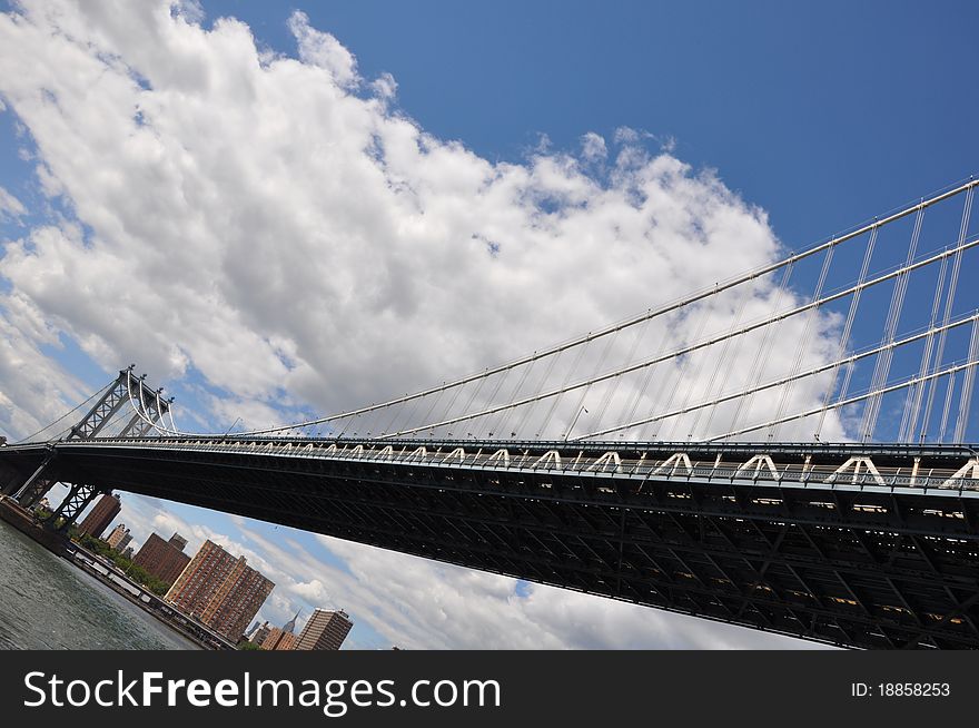 Manhattan bridge view from the below