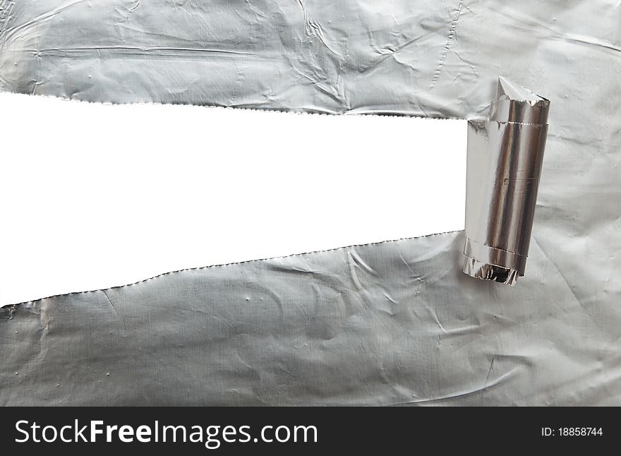 White background visible through the foil paper wrapped