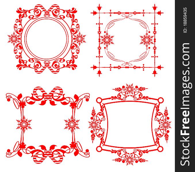 Red Christmas banner for your design