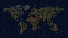 Colorful Binary World Map Stock Images