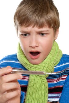 Adolescent Temperature. Royalty Free Stock Images Adolescent Temperature. Royalty Free Stock Images