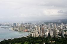 Landscape Of Honolulu, Oahu, Hawaii Royalty Free Stock Images