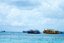 Boat In The Sea Royalty Free Stock Images Boat In The Sea Royalty Free Stock Images
