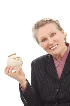 Woman With Retirement Fund Royalty Free Stock Images