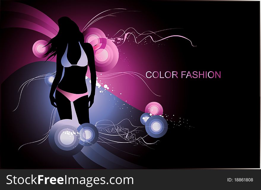 Background abstract fashion woman illustration