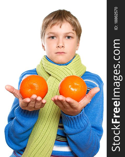 Teen Shows Oranges