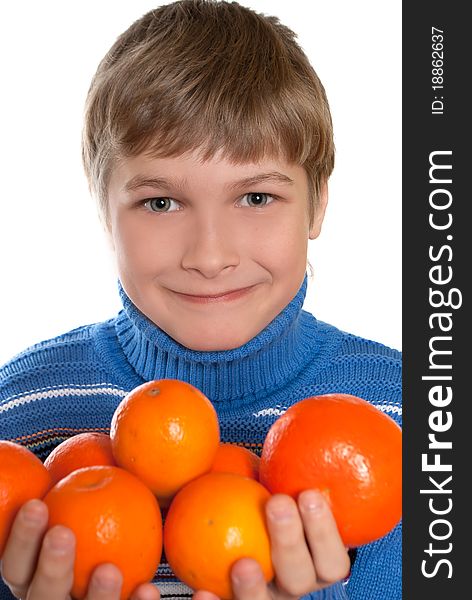 Teen Shows Oranges