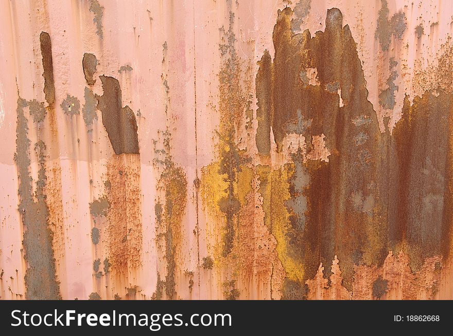 Iron rust wall on cargo