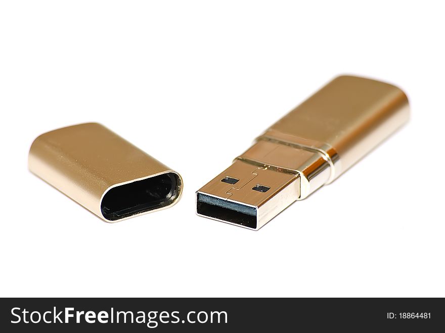 USB Flash Drive on the white background