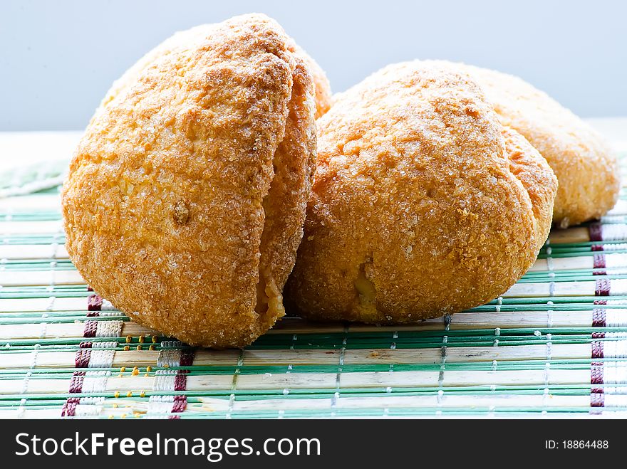 Close-up of group of Cookies. Macro.