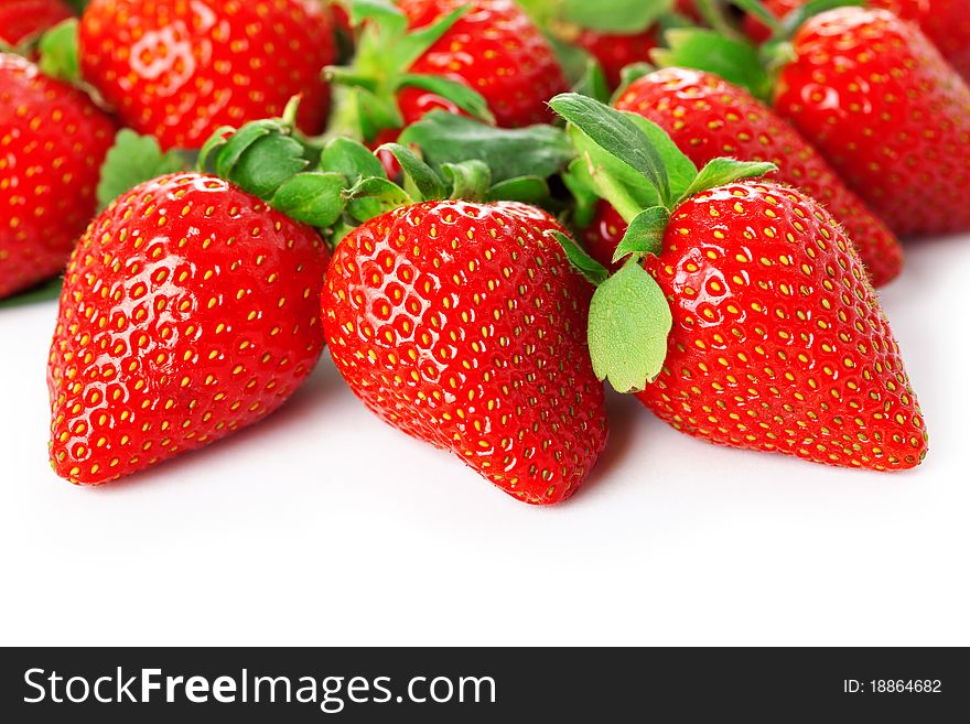 Image of a bright juicy fresh strawberries