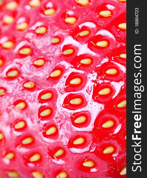 Image of a bright juicy fresh strawberries