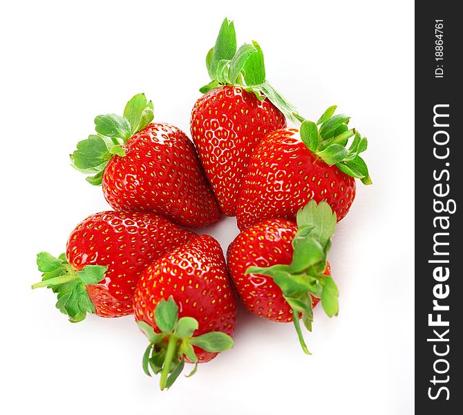 Image of a bright juicy fresh strawberries