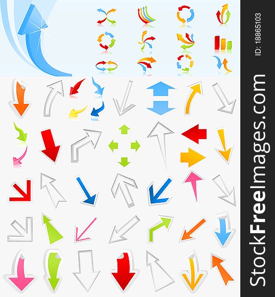 Collection of arrows for web design. A illustration. Collection of arrows for web design. A illustration