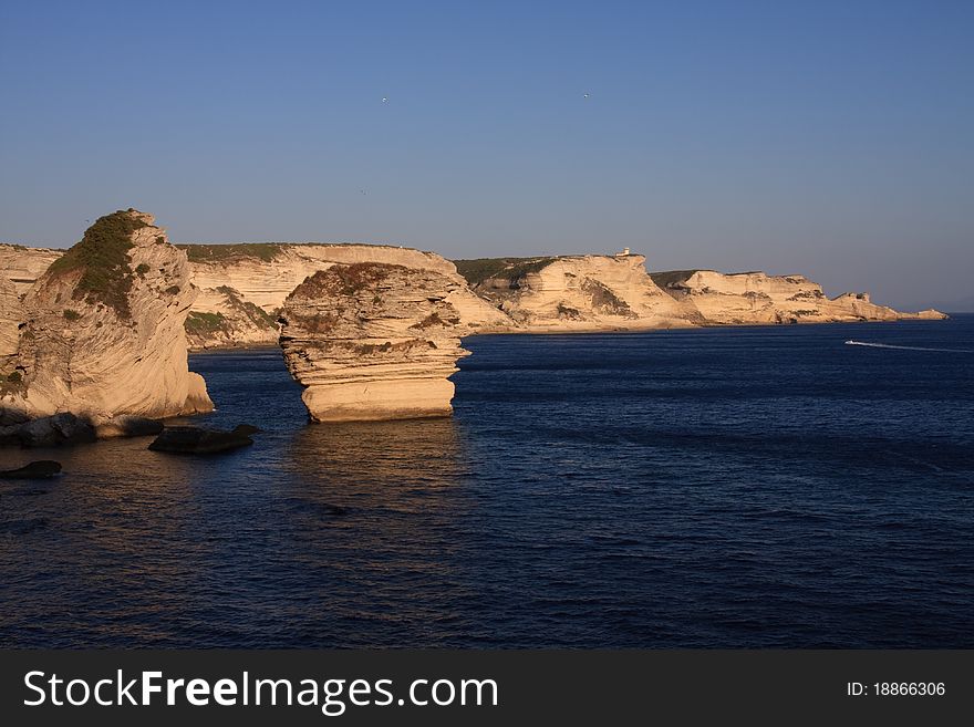 Cliff coast, Bonifacio, South Corsica