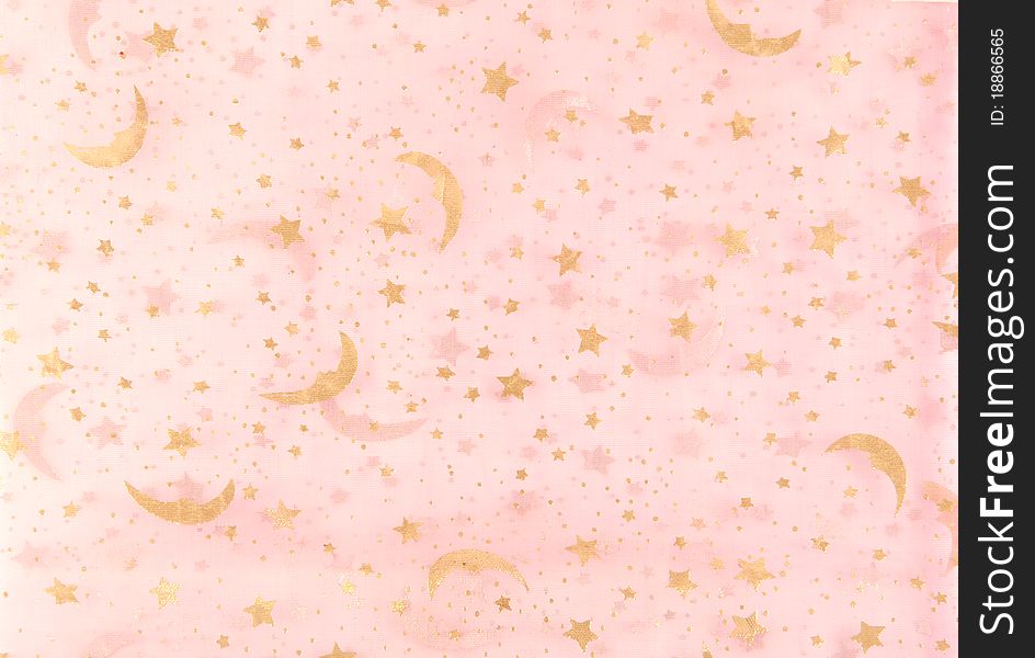 Pink And Gold Moon Star Texture