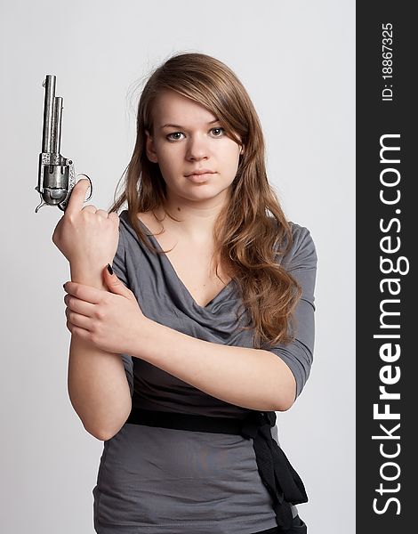 Girl with gun