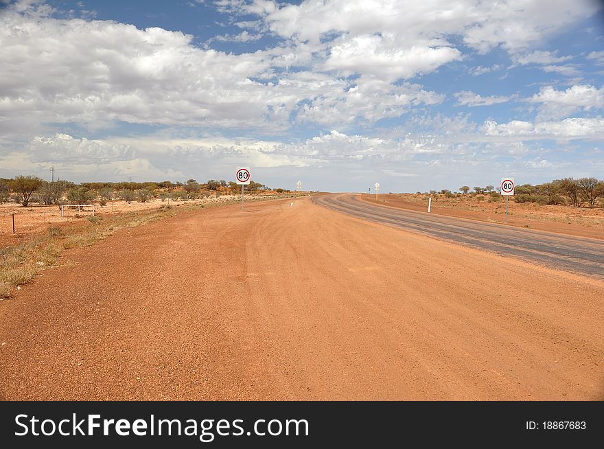 Outback Road in central Australia