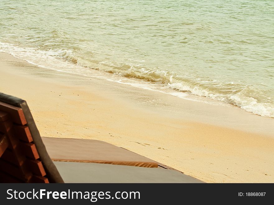 The bed on the beach