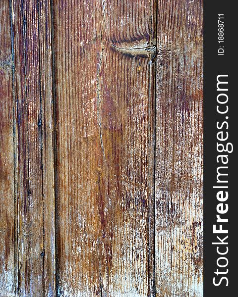 Old grungy wooden background with a color appearance