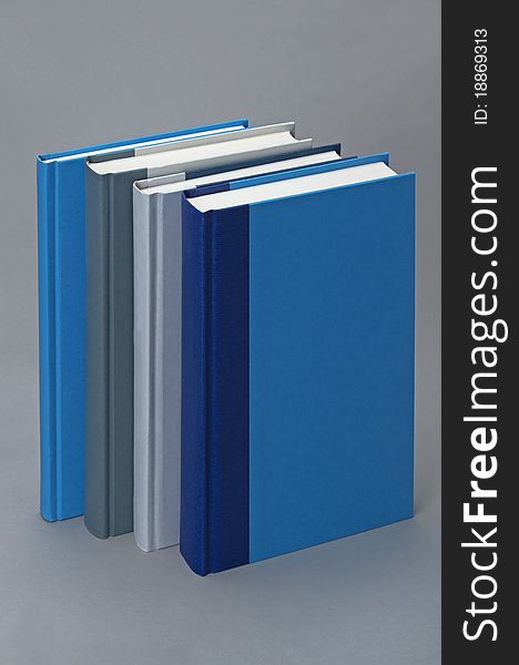 Plain Books, Blue, Green, Gray