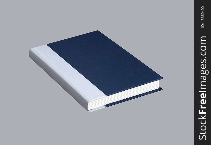 Plain Blue Book On Gray Background