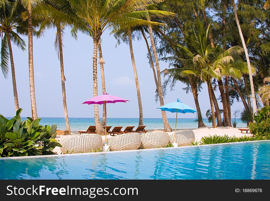 Swimming Pool On The Shore