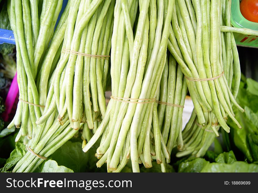 Long string beans, is one of the people like to eat vegetables. Long string beans, is one of the people like to eat vegetables.