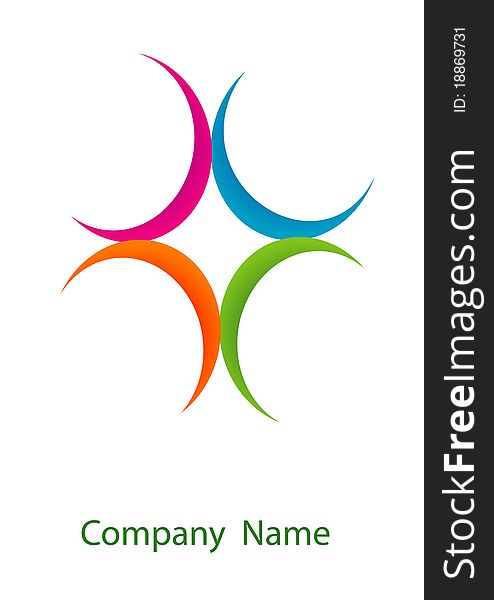 Illustration art of colourful logo template for your company. Illustration art of colourful logo template for your company