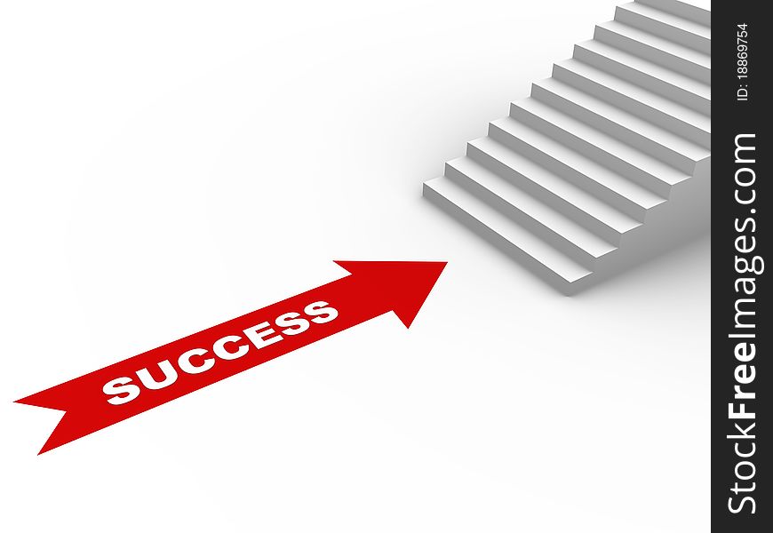 Success - this is 3d illustration