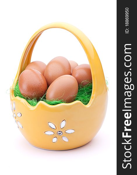 Eggs In Easter Basket