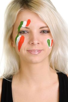 Young Beautiful Sports Fan Royalty Free Stock Photography Young Beautiful Sports Fan Royalty Free Stock Photography