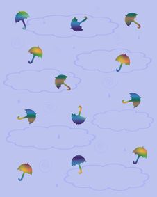 Tiny Umbrellas Stock Image