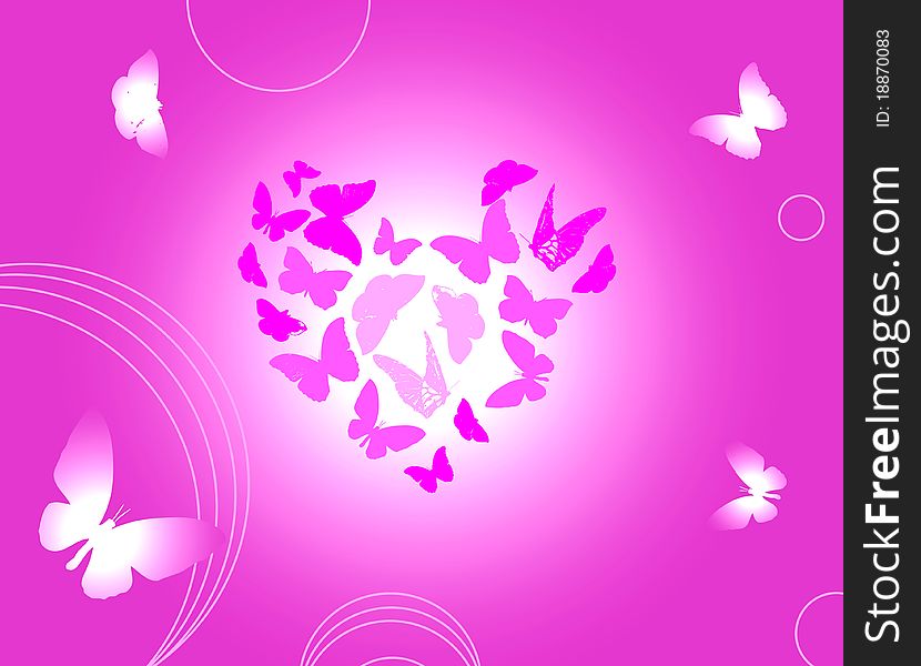 Backgrounds with silhouettes flutter of the butterflies. Backgrounds with silhouettes flutter of the butterflies
