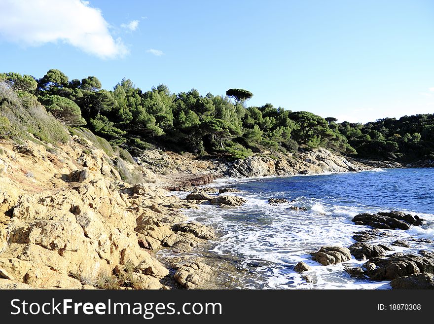 Site of the cape Lardier, the natural place to protect, department of the Var, France. Site of the cape Lardier, the natural place to protect, department of the Var, France