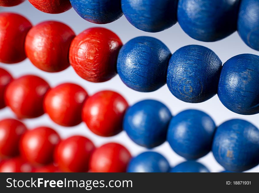 Red and Blue abacus balls