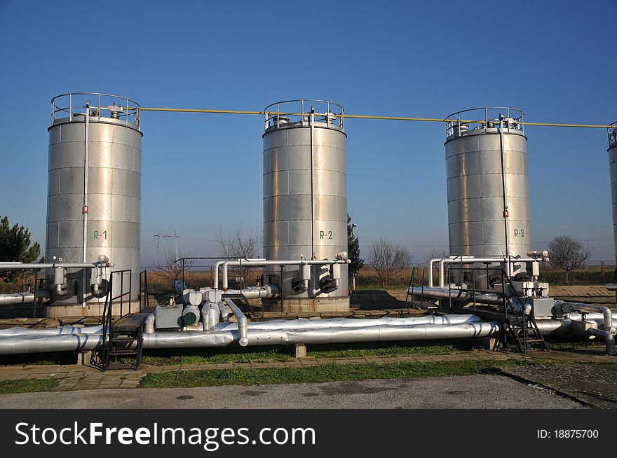 Oil Tanks And Pipes