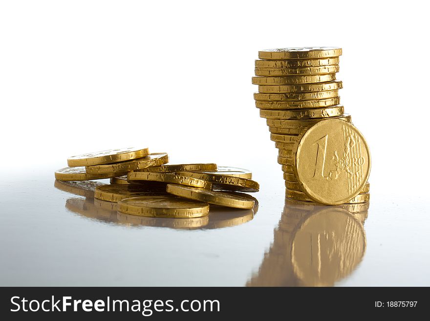 Euro Coin On White Background