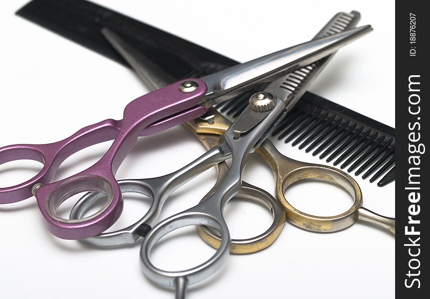 Range of accessories for hairdressers