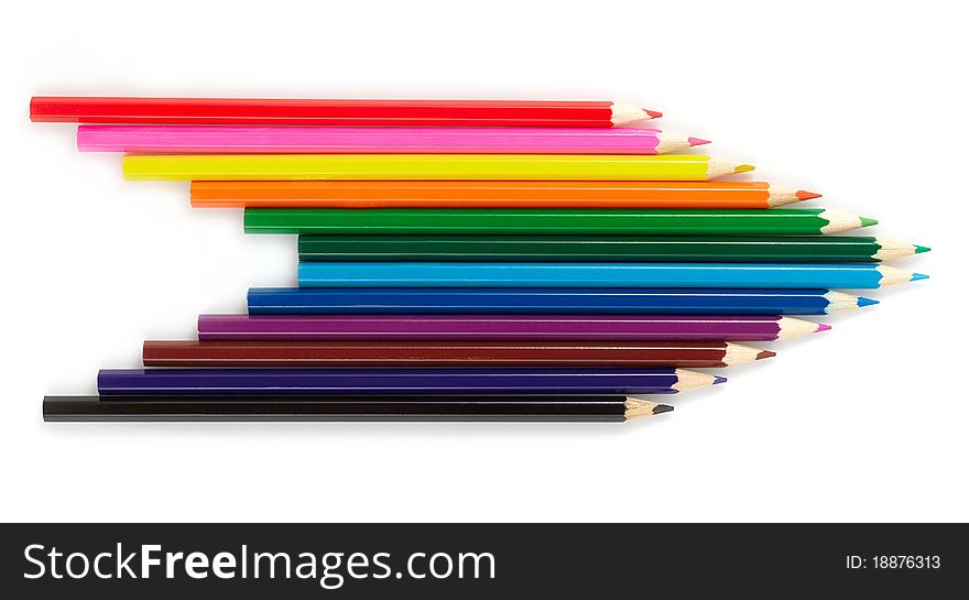 Color Pencils isolated on white background