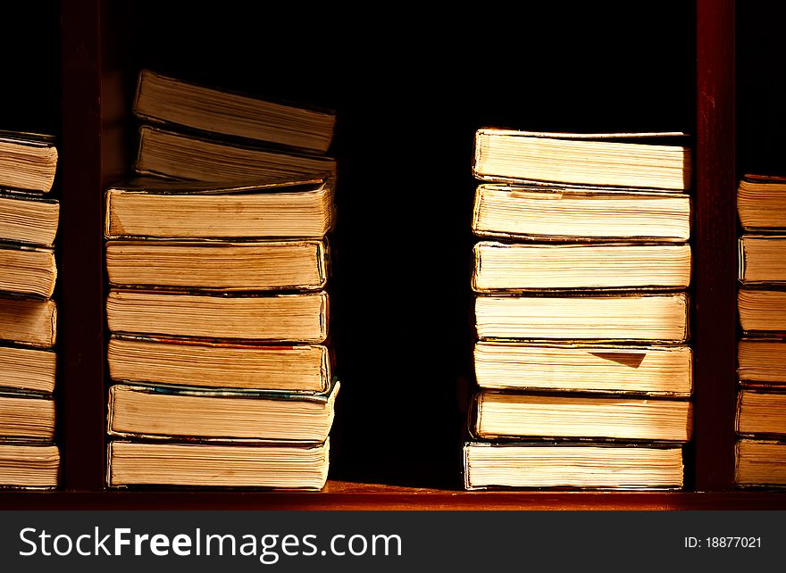 Big and old books stack. Big and old books stack