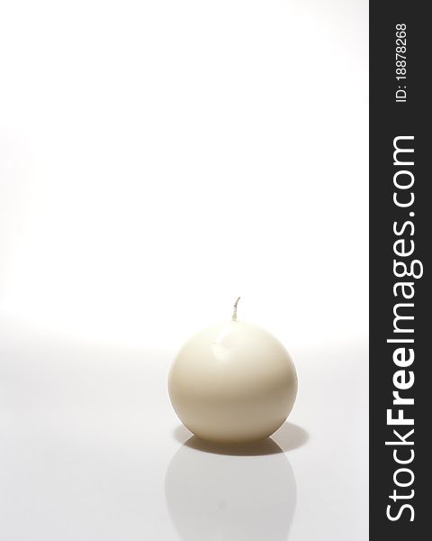 White Candle Isolated