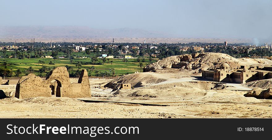 View Of The Luxor From Deir El-Bahari Complex