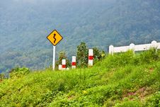Curve Sign For Road Stock Photography Curve Sign For Road Stock Photography