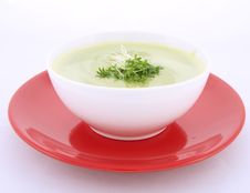 Pea And Mozzarella Soup Royalty Free Stock Photography Pea And Mozzarella Soup Royalty Free Stock Photography