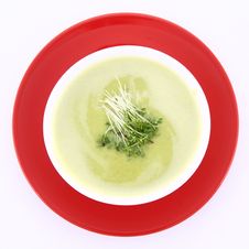 Pea And Mozzarella Soup Royalty Free Stock Images Pea And Mozzarella Soup Royalty Free Stock Images