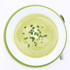 Pea And Mozzarella Soup Royalty Free Stock Images