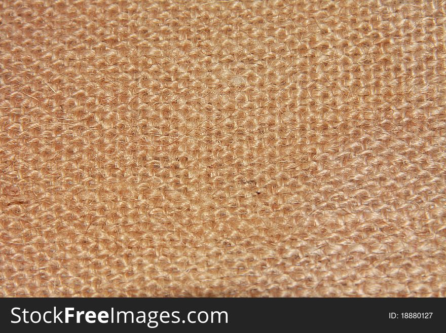 Close-up Of Natural Burlap Hessian Sacking