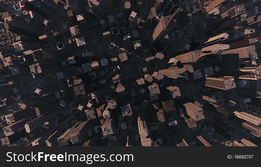 Image of City concept in 3D